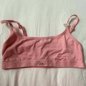 PINK Victoria's Secret Pink Bra with Stretchy Fabric and Subtle Detailing